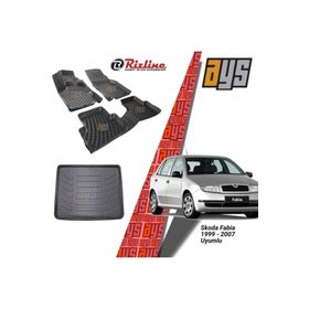 Rizline Skoda Fabia HB 1999-2007 3D Havuzlu Paspas + Bagaj Havuzu