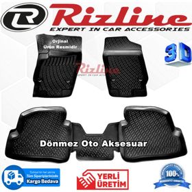 Rizline Skoda Fabia Hb 2000 2007 Siyah 3D Havuzlu Paspas