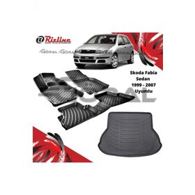 Rizline Skoda Fabia Sedan 1999-2007 Uyumlu Paspas ve Bagaj Havuzu Set