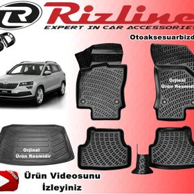 Rizline Skoda Karoq 2018 Sonrası 3D Havuzlu Paspas+Bagaj Havuzu