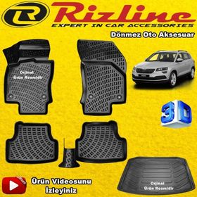 Rizline Skoda Karoq 2018 Sonrası 3D Havuzlu Paspas+Bagaj Havuzu