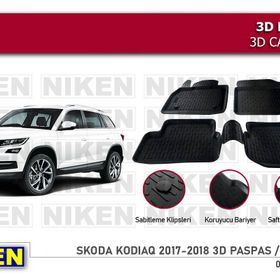 Rizline Skoda Kodiaq 2017 Siyah 3D Havuzlu Paspas