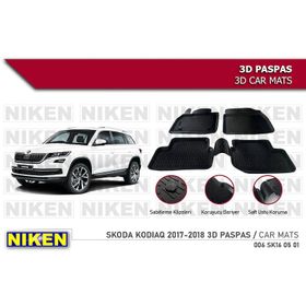Rizline Skoda Kodiaq 2017 Siyah 3D Havuzlu Paspas