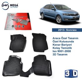 Rizline Skoda Rapid 2013 Sonrası Bej 3D Havuzlu Paspas