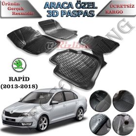 Rizline Skoda Rapid 3D Havuzlu Oto Paspas