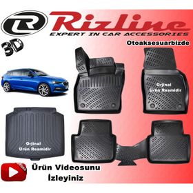 Rizline Skoda Scala 3D 2020 Sonrası Bagaj Havuzu ve Havuzlu Paspas