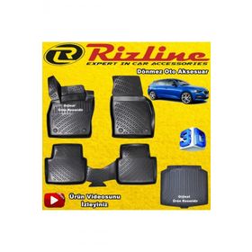 Rizline Skoda Scala 3D 2020 Sonrası Bagaj Havuzu ve Havuzlu Paspas