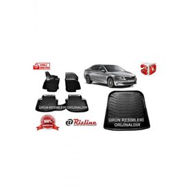 Rizline Skoda Super B 2010 Sonrası 3D Paspas + Bagaj Havuzu Set