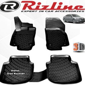 Rizline Skoda Süper B 2015 - 2019 Arası Siyah 4 Parça Set 3D Havuzlu Paspas