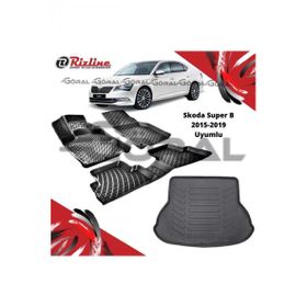 Rizline Skoda Super B 2015-2019 Uyumlu Paspas ve Bagaj Havuzu Set