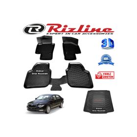 Rizline Skoda Super B 3D Paspas + 3D Bagaj Havuzu 2008-2012 Arası Siyah Set