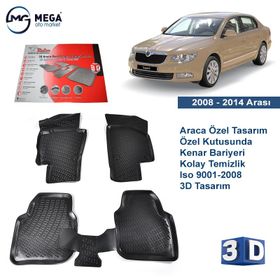 Rizline Skoda Superb 2008-2014 3d Havuzlu Paspas