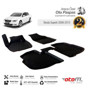 Rizline Skoda SuperB 3D Havuzlu Paspas