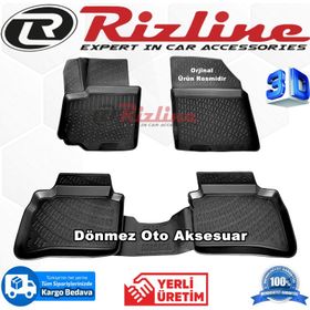 Rizline Suzuki Swift 2010 2017 Siyah 3D Havuzlu Paspas