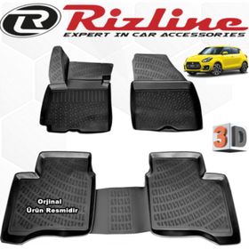 Rizline Suzuki Swift 2018 Sonrası Siyah 3D Havuzlu Paspas