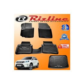 Rizline Suzuki Vitara 3D Paspas + 3D Bagaj Havuzu 2015 - 2020 Arası Siyah Set
