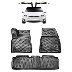 Rizline Tesla Model X 5 Koltuklu 2015-2021 3D Siyah Havuzlu Paspas