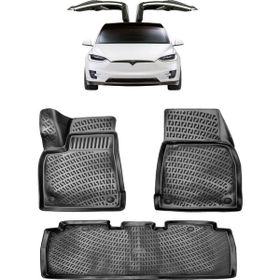 Rizline Tesla Model X 5 Koltuklu 2015-2021 3D Siyah Havuzlu Paspas