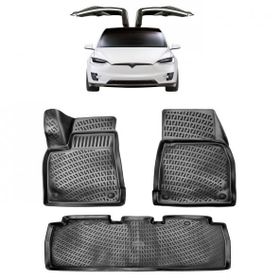 Rizline Tesla Model X 5 Koltuklu 2015-2021 3D Siyah Havuzlu Paspas