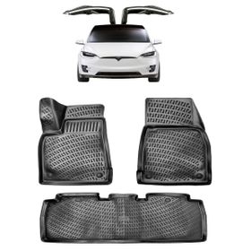 Rizline Tesla Model X 5 Koltuklu 2015-2021 3D Siyah Havuzlu Paspas