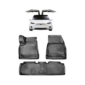 Rizline Tesla Model X 5 Koltuklu 2015-2021 3D Siyah Havuzlu Paspas