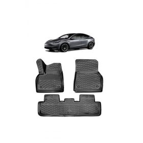 Rizline Tesla Model Y 3D 2019 Sonrası Siyah Havuzlu Paspas