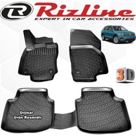 Rizline Tiguan 2016-2020 Siyah 3D Havuzlu Paspas