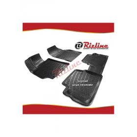 Rizline Toyota Auris Siyah 2013-2020 Arası 4 Parça 3D Havuzlu Paspas
