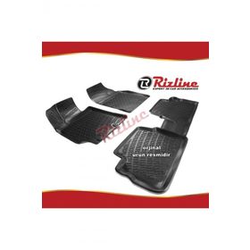 Rizline Toyota Auris Siyah 2013-2020 Arası 4 Parça 3D Havuzlu Paspas