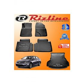 Rizline Toyota Avensis 3D Paspas + 3D Bagaj Havuzu 2009-2016 Arası Siyah Set