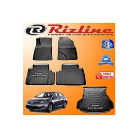 Rizline Toyota Avensis 3D Paspas + 3D Bagaj Havuzu 2009-2016 Arası Siyah Set