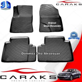 Rizline Toyota Avensis Sedan 2009 2016 Siyah 3D Havuzlu Paspas