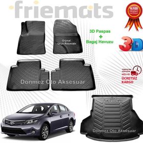 Rizline Toyota Avensis Siyah Sedan 2009-2016 3D Havuzlu Paspas