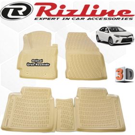 Rizline Toyota Corolla 2013 Bej 3d Havuzlu Paspas