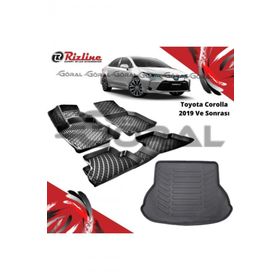 Rizline Toyota Corolla 2019 ve Sonrası Paspas ve Bagaj Havuzu Set