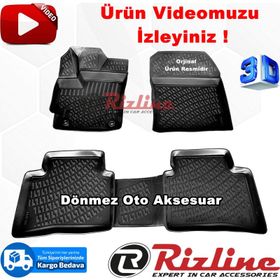 Rizline Toyota Corolla Sedan 2019 Sonrası Siyah 3D Havuzlu Paspas