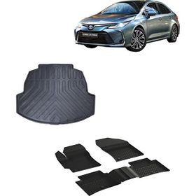 Rizline Toyota Corolla Siyah Sedan 2019 Sonrası 3D Bagaj Havuzu