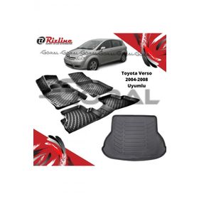 Rizline Toyota Verso 2004-2008 Uyumlu Paspas ve Bagaj Havuzu Set