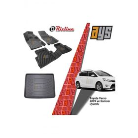 Rizline Toyota Verso 2009 Sonrası 3D Havuzlu Paspas + Bagaj Havuzu