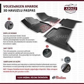 Rizline Volkswagen Amarok 3D Havuzlu Paspas