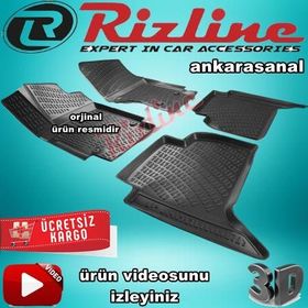 Rizline Volkswagen Amarok Siyah 2010 2019 3D Havuzlu Paspas