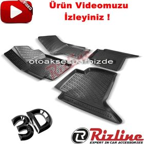 Rizline Volkswagen Amarok Siyah 2010 2019 3D Havuzlu Paspas