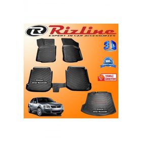 Rizline Volkswagen Bora 3D Paspas + 3D Bagaj Havuzu 1998-2005 Arası Siyah Set