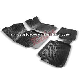Rizline Volkswagen Caddy 2003 2010 Siyah 3D Havuzlu Paspas