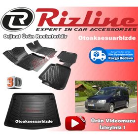 Rizline Volkswagen Caddy 2004-2010 Arası 3D Bagaj Havuzu