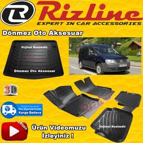 Rizline Volkswagen Caddy 2004-2010 Arası 3D Bagaj Havuzu
