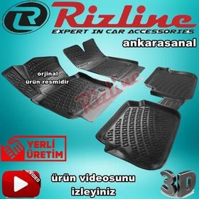 Rizline Volkswagen Caddy 2011 2015 Siyah 3D Havuzlu Paspas