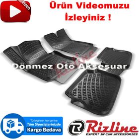 Rizline Volkswagen Caddy 2011 2015 Siyah 3D Havuzlu Paspas