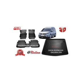 Rizline Volkswagen Caddy 2015-2019 Arası 3D Paspas + Bagaj Havuzu Set