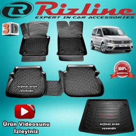Rizline Volkswagen Caddy Siyah 2015-2019 3d Bagaj Havuzu